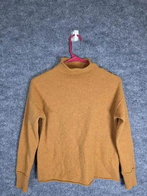 Suéter Tahari Mujer Pequeño Camel 100% Cachemira 2 Capas Cuello Simulado Pullover Tejido Foto 1 de 4