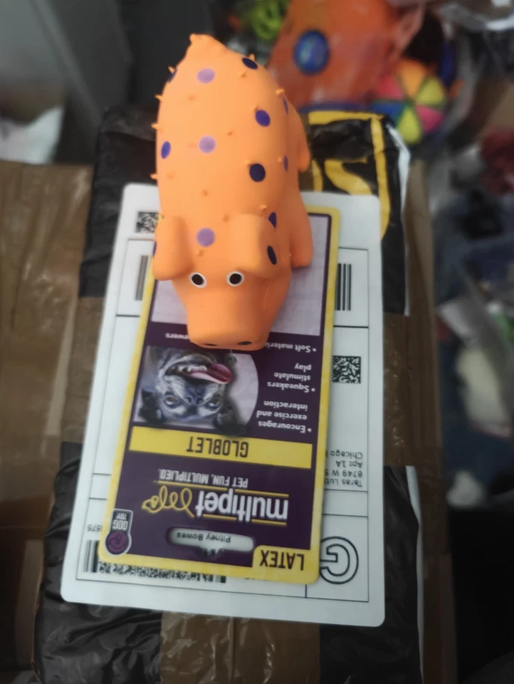 Multipet Globlet Pig Latex Mini Plush Grunt Squeak Interactive Toy for Dogs - Image 1 of 3