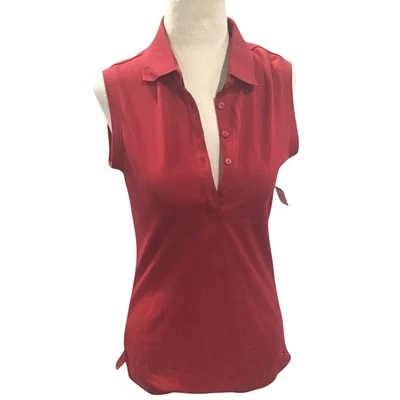 Tommy Hilfiger Golf Sleeveless Polo Shirt Chili Red Size S Style TW102 NWT - Image 1 of 4
