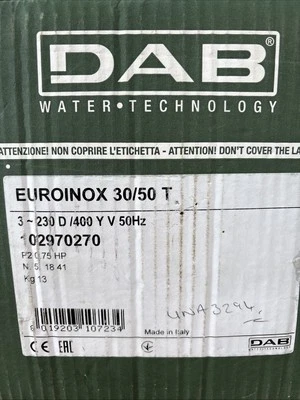 DAB Euroinox 30/50 T  Multistage Horizontal Centrifugal Pump - Image 1 of 4