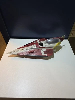 Star Wars Attack of the Clones Obi Wan Kenobi Jedi Starfighter ship Hasbro 2012 - Image 1 of 3