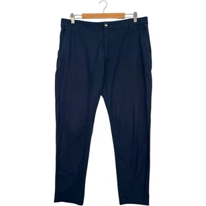 Pantalones chinos Lululemon ABC Commission para hombre 36 azul marino calce ajustado elástico rendimiento - Imagen 1 de 14