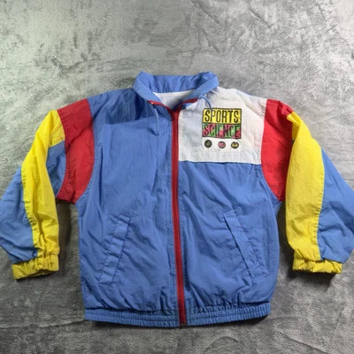 Vintage Gitano Windbreaker Track Jacket Mens M Multicolor Neon Zip Up - Image 1 of 4