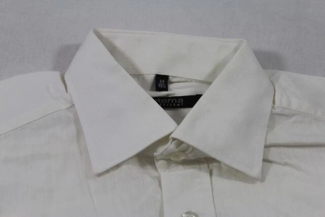 Eterna Excellent Camicia A Maniche Lunghe 39 Bianca Unicolore Molto Buona #E7570 - Immagine 1 di 1