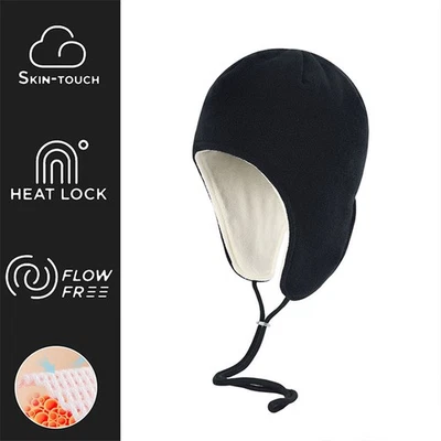  Winter Warm Fleece Beanie Soft Hat Ear Flaps Windproof Ski Cycling Skull Caps - Image 1 of 4