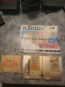 The Legend of Zelda 1 and 2 Adventures of Link Gold NES Nintendo Bundle 