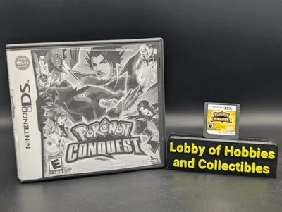 Pokemon Conquest (Nintendo DS) Suelto con Cubierta Impresa - Auténtico - Probado Foto 1 de 4