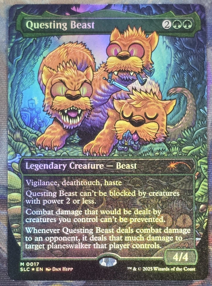 1x FOIL Questing Beast MTG Encyclopedia Of Magic Secret Lair NM - Image 1 of 1