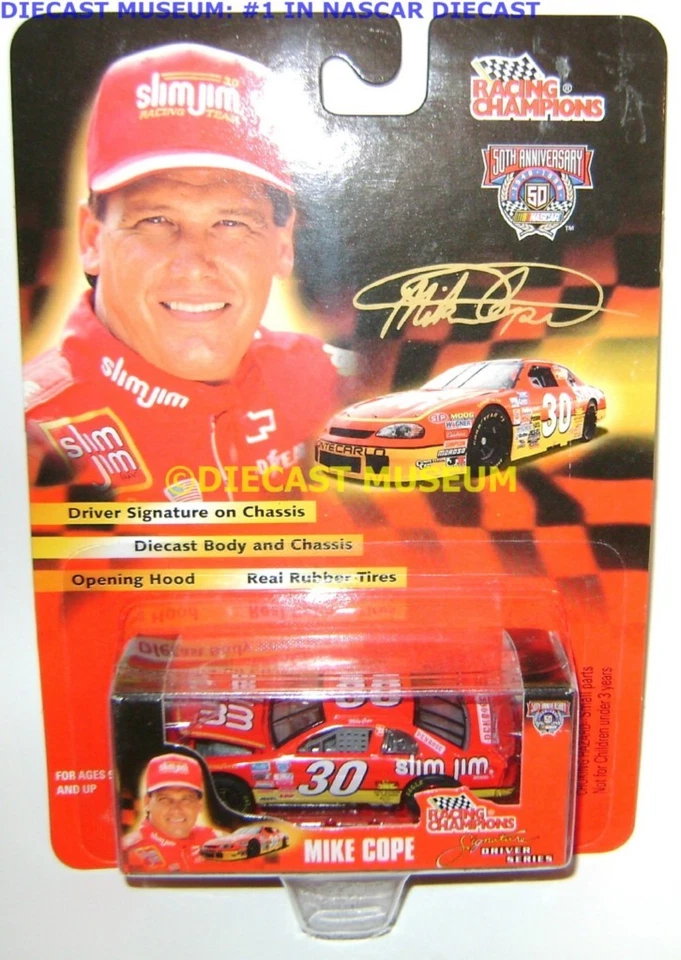 MIKE COPE #30 SLIM JIM 50TH NASCAR SIGNATURE SERIES HO - Image 1 of 1