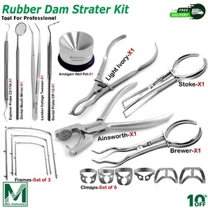 Kit dighe in gomma dentale endodontico riparatore scaler pinze brinker - Foto 1 di 35