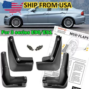 4x Mud Flaps Splash Guards for BMW E90 /E91 320i 325i 328i 335i xDrive 2008-2012 - Foto 1 di 9