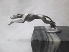 vintage lincoln greyhound dog  ratrod hotrod car hood ornament 