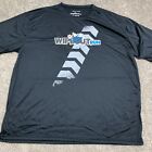 Wipe Out Run Tech Tees Athletic Knit Shirt Men's Size 2XL Black Short Sleeve