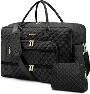 Travel Duffle Bag Weekender for Women - 38L Carry-On Overnight Personal Item Bag - Picture 1 of 12