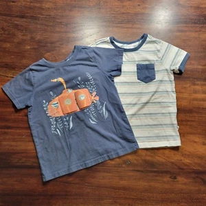 Tommy Bahama Boy's 5 T-shirts Lot Of 2 Under The Sea Submarine & Stripes, Cotton - Picture 1 of 11