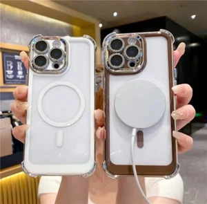 Acrylic Hard Case For iPhone 16 15 14 13 12 Pro Max Plus Clear Shockproof Cover - Picture 1 of 17