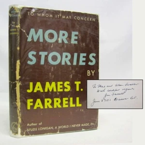 To Whom It May Concern More Stories SIGNED by James T. Farrell 1946 Sun Dial - Picture 1 of 12