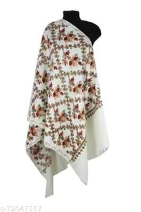 Cashmilon Wool Kashmiri Ari Embroidery Stole/ Shawl/ Wrap for Winter PolyAcro (S - Picture 1 of 1