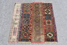 Turkish Rug, Vintage Rug, Small Rug, Oushak Rug, 37x37 inches Brown Carpet, 9862