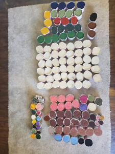 Lot of 109 Vintage Mixed Colors ReadiCut & Shill Craft Latch Hook Pre-Cut Yarn