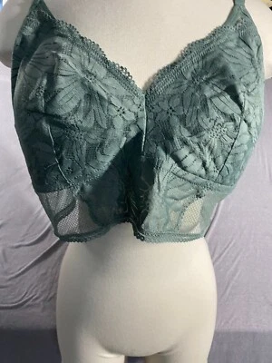 Aerie Lace Bra Women's Green Bralette Adjustable Straps Floral  Sz XXL  NEW - Image 1 of 4