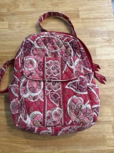 Vera Bradley Mädchenrucksack im Ruhestand rot & rosa rosig Sträuße Muster mittelgroß - Bild 1 von 7