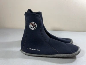 AKONA BLACK SIDE ZIP AKBT364 TITANIUM DIVE BOOTS SIZE 8 - Picture 1 of 3