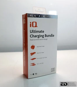IQ Ultimate Charging Bundle Wall Charger Car Charger Power Bank Micro USB - Photo 1 sur 2