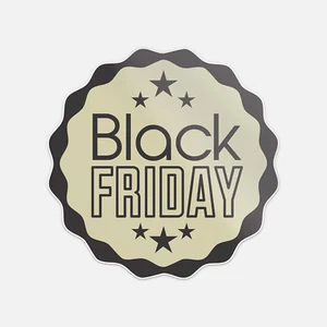 Calcomanía de vinilo Black Friday Badge Stars - Imagen 1 de 1