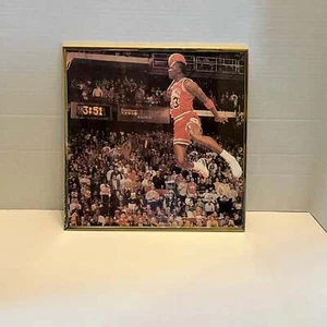 Vintage Michael Jordan 1988 NBA Slam Dunk Contest Poster 16x20 Bulls Framed - Picture 1 of 3