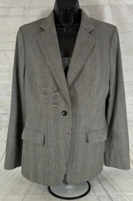 Brooks Brothers 女式 Stella Fit Blazer 12 羊毛职业学院风 — 第 1/4 张图片