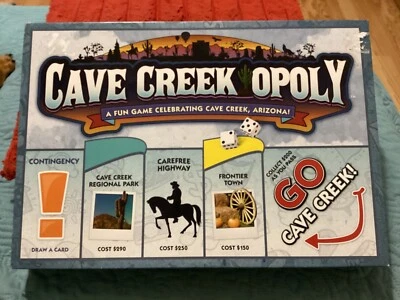 CAVE CREEK OPOLY BOARD GAME,SPUR CROSS RD, COMPLETE,LATE FOR SKYE/FREE POSTAGE!! - Image 1 of 4