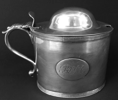 Sterling Silver Georgian Mustard Pot, London, Bottle & Willsher 1798 Provenance Cover