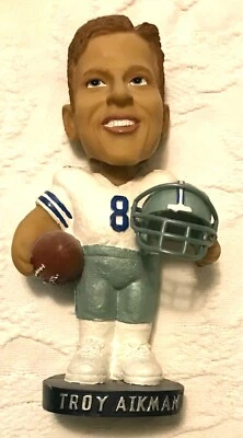 NFL De Colección 2002 Dallas Cowboy QB #8 Troy Aikman Bobblehead Pintado a Mano Foto 1 de 2