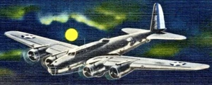 c1940 B-17D Bomber, NAS Corpus Christi, TX, WWII US Navy 1945 Postmark, vintage - Picture 1 of 4