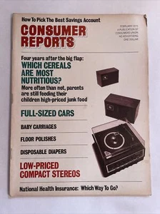 1975 Februar VERBRAUCHERBERICHTE Magazin, Getreide, Autos in voller Größe (MH274) - Bild 1 von 3