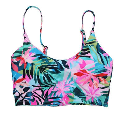 Raisins Aruba Tropical Print Tank Top Style Juniors Swimwear Bikini Top S NWT - Image 1 of 2