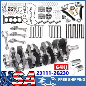 2.4L G4KJ Engine Rebuild Overhaul Kit- Crankshaft & Con Rods For HYUNDAI KIA NEW - Picture 1 of 18