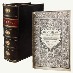 1614 Complete Early King James Bible with Map and Illustrated Genealogies - Picture 1 of 16