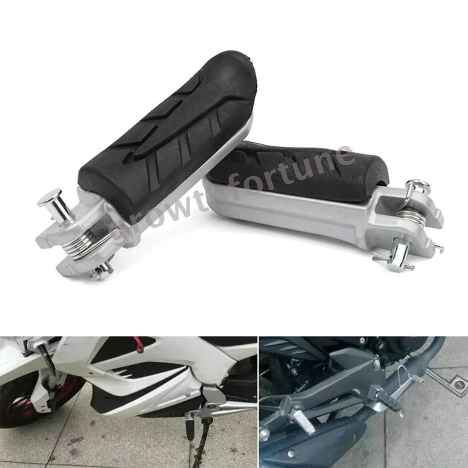 Reposapiés universales para motocicleta reposapiés pedal aleación de aluminio para scooter bicicleta Foto 1 de 4