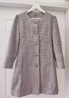 Vintage Women's Grey Button Through Coat Lu By Lolita Size M Coatdress - Image 1 of 4