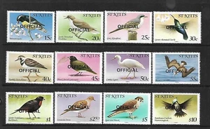 St. Kitts 1981 SC# O11-O22 MNH complete set official overprinted, Birds - Picture 1 of 1