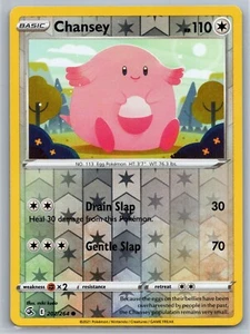 Pokémon Chansey 202/264 Reverse Holo Fusion Strike 2021 casi nuevo - Imagen 1 de 2