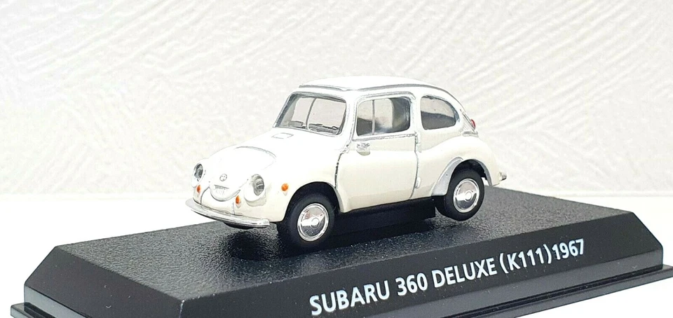 1/64 Konami 1967 SUBARU 360 DELUXE WHITE diecast car model - Image 1 of 3