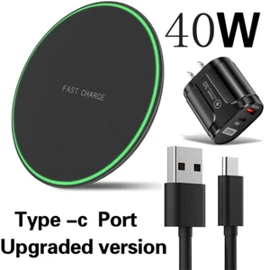 Wireless Fast Charger Charging Pad Dock For iPhone 16 15 Pro Max/15 Plus/15 Pro - Picture 1 of 21