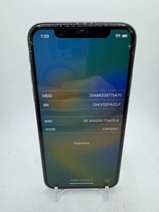 Apple iPhone X - Gray - 64GB - *AS-IS FOR SALVAGE/PARTS/DISASSEMBLY* - Picture 1 of 5