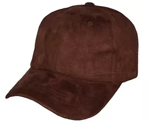 Nissi Men's Suede Adjustable Baseball Cap Brown - Picture 1 of 2