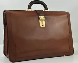Maletín de cuero vintage SCHLESINGER médico abogado bolsos adjuntos para hombre - Imagen 1 de 12