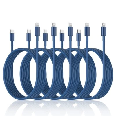 3FT 20W USB Type C Fast Charging Cable for iPhone 14 13 12 11/Mini/Pro/ProMa 5Pk - Image 1 of 4