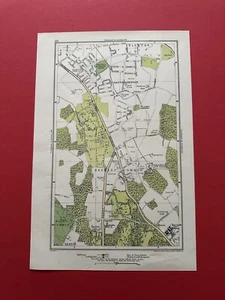 Antique 1923 map London - BROMLEY COMMON - SOUTHBOROUGH - BICKLEY - KESTON MARK - Picture 1 of 2